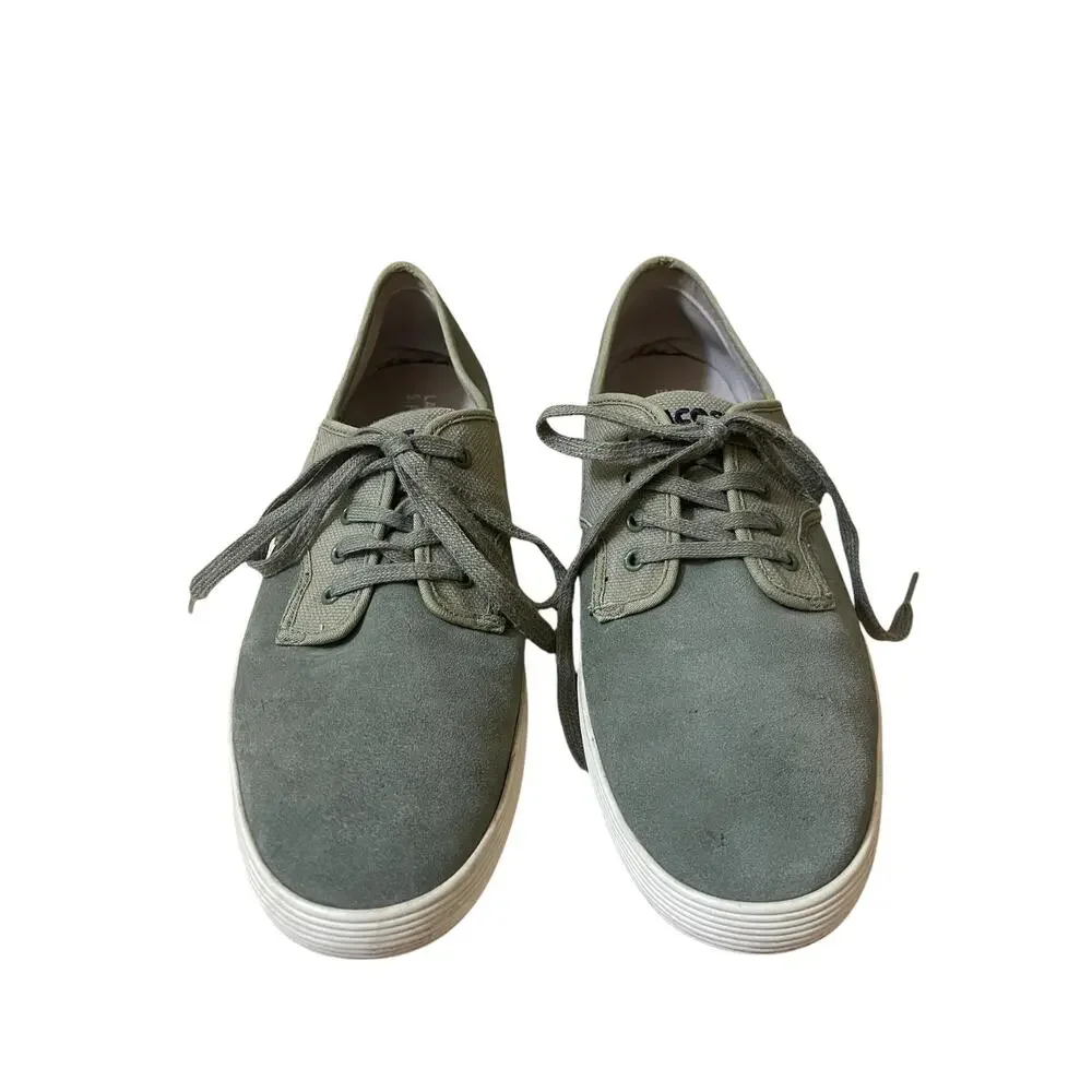 Lacoste Andover CIW Sneakers Men US 9.5 Sage Green Suede Canvas Preppy Old Money